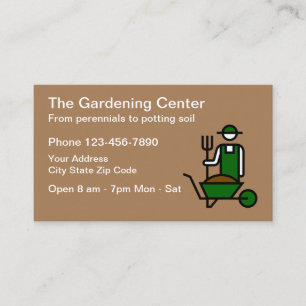 Carte De Visite Jardinerie et pépinière de plante