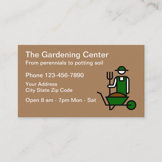 Carte De Visite Jardinerie et pépinière de plante (Devant)