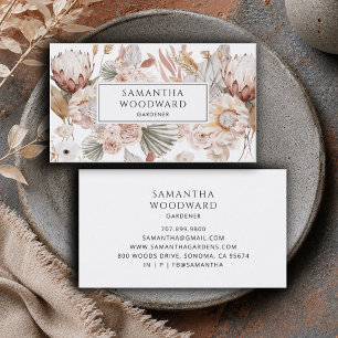 Carte De Visite Jardinier Fleur Sauvage Boho