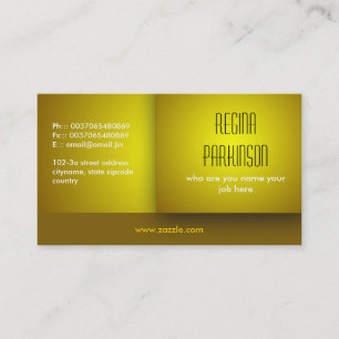 carte de visite jaune