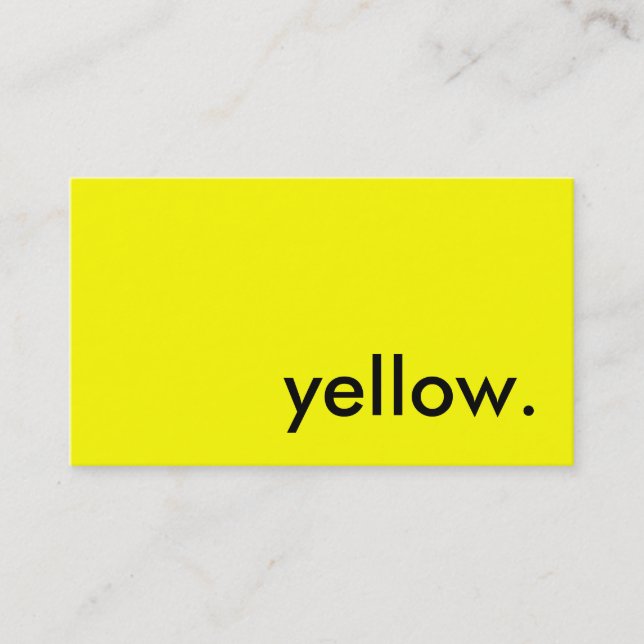Carte De Visite jaune. (Devant)