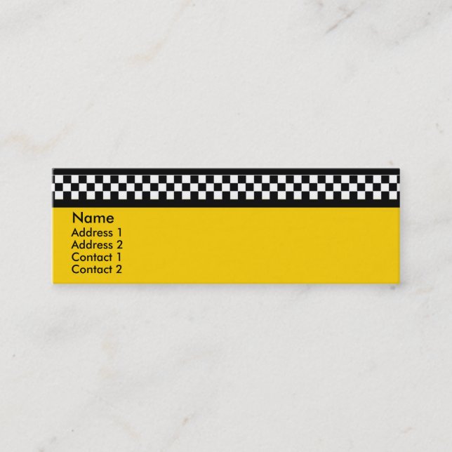 Carte de visite jaune #2 de cabine (Devant)