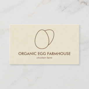Carte De Visite Jaune Beige Ferme Oeuf De Poulet