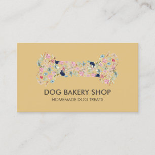 Carte De Visite Jaune Brown fait maison Traitements de chien