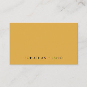 Carte De Visite Jaune Brown Vert moderne Élégant Simple Modèle