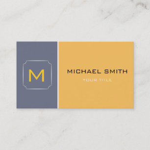 Carte De Visite Jaune clair et gris élégant professionnel moderne