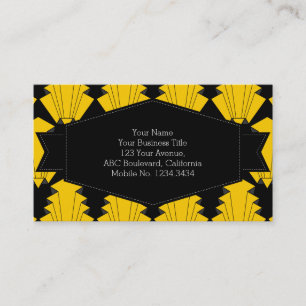 Carte De Visite Jaune d'art déco