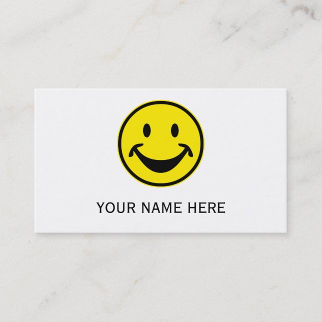 Carte De Visite Jaune drôle + votre backg. et idées (Devant)