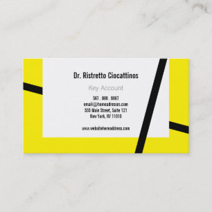 Carte De Visite Jaune et noir
