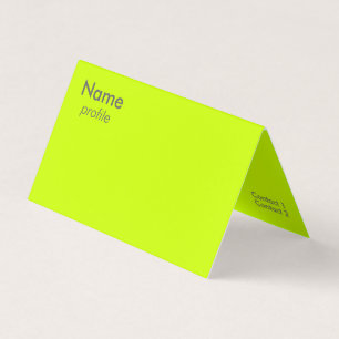 Carte De Visite jaune fluorescent