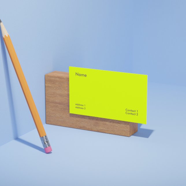 Carte De Visite jaune fluorescent (Créateur téléchargé)