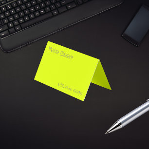 Carte De Visite jaune fluorescent - ajouter un code QR