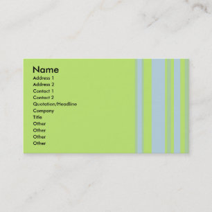 Carte De Visite jaune gris vert rayé