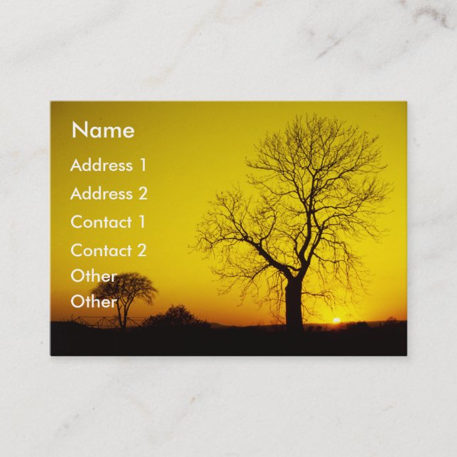 Carte De Visite Jaune mellifère | (Devant)