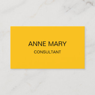 Carte De Visite Jaune minimaliste moderne Cool orange professionne