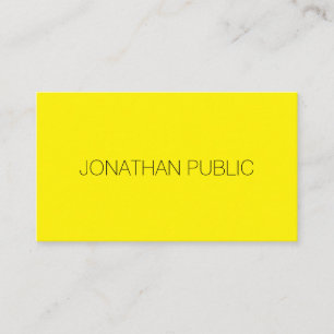 Carte De Visite Jaune Modèle Professionnel Moderne Élégant tendanc