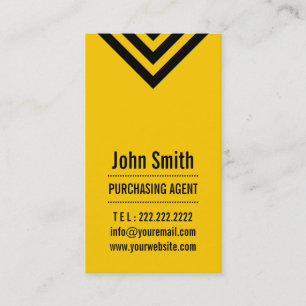 Carte de visite jaune moderne d'acheteur