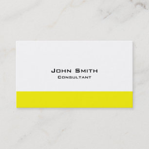 Carte De Visite Jaune Moderne Design Classique Simple