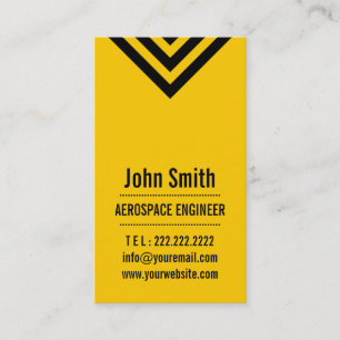 Carte de visite jaune moderne d'ingénieur
