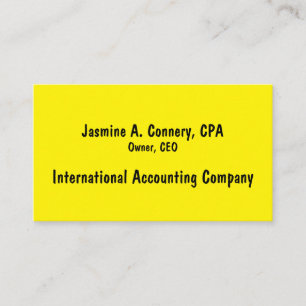 Carte de visite jaune noir