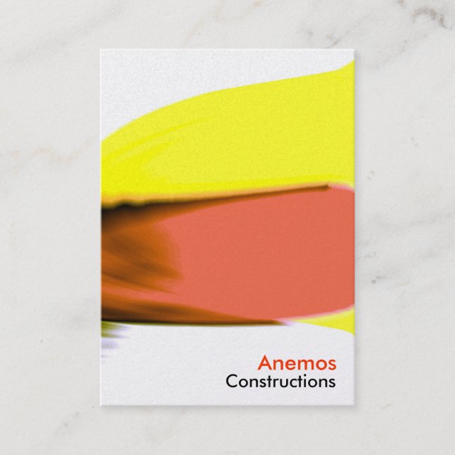 Carte De Visite jaune rouge (Devant)