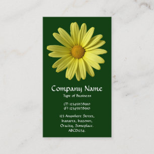Carte De Visite Jaune - Vert foncé