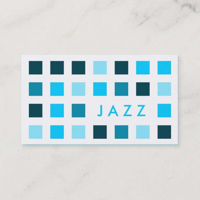 Carte De Visite JAZZ (carrés modernes) (Devant)