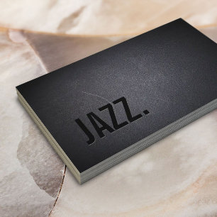 Carte De Visite Jazz Music Enseignant Moderne Gras Noir Minimal