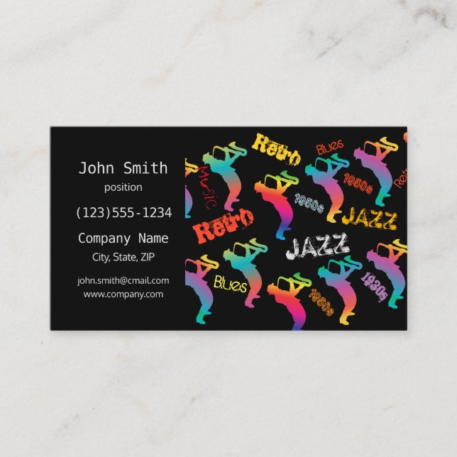 Carte De Visite Jazz Musicians Retro Music POP ART 1930 - 1950 (Devant)