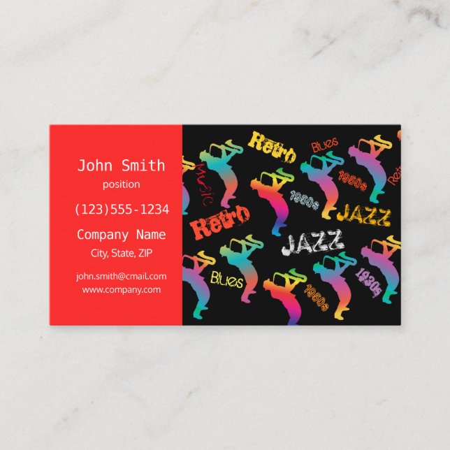 Carte De Visite Jazz Musicians Retro Music POP ART 1930 - 1950 (Devant)