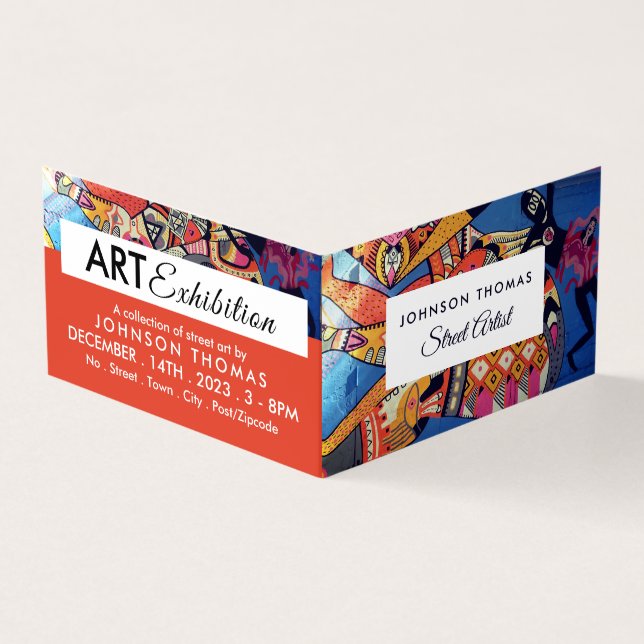 Carte De Visite Jazzy Graffiti Art, Exposition Artiste, Détail (Extérieur)
