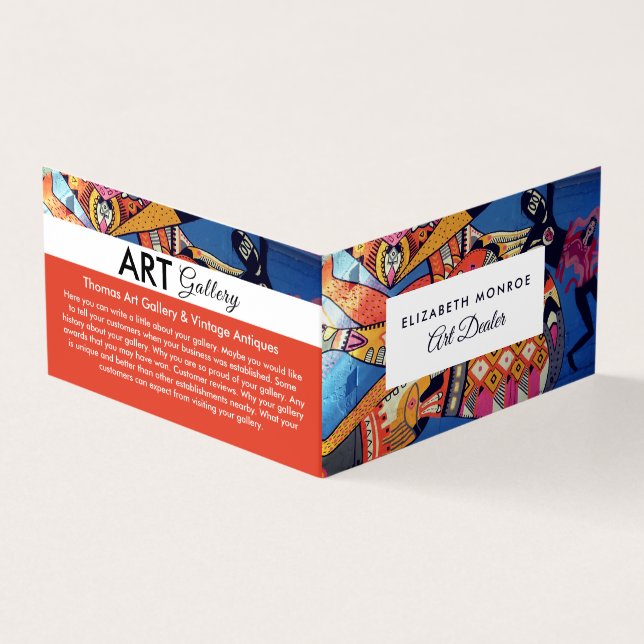 Carte De Visite Jazzy Graffiti Art, Revendeur d'art, détails (Extérieur)