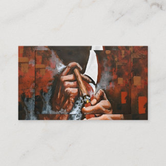 Carte De Visite JBVVFG Man Smoking Cigar Poster Canvas Painting