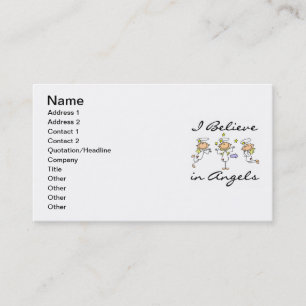Carte De Visite Je crois au T-shirts et aux cadeaux d'anges