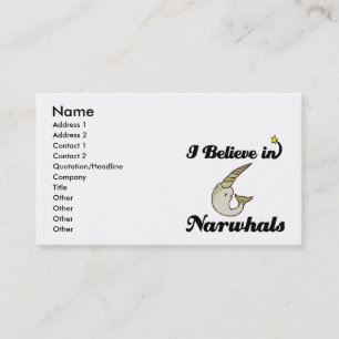Carte De Visite je crois aux narvals