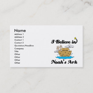 Carte De Visite je crois en noahs ark