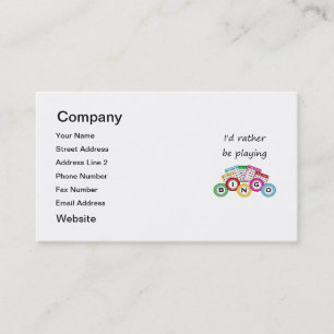 Carte De Visite Je jouerais plutôt le bingo-test