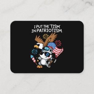 Carte De Visite Je mets le Tisme dans l'Aigle Athlétique Patriotiq