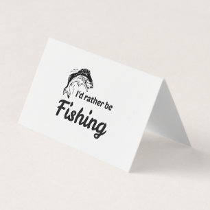 Carte De Visite Je préfère pêcher drôle