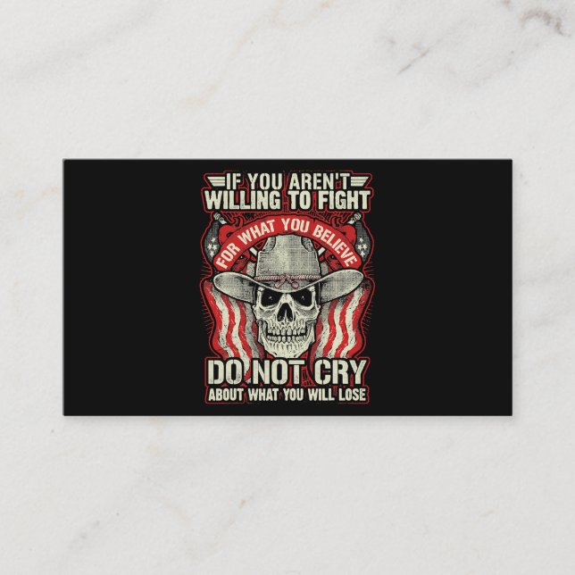 Carte De Visite Je Suis Ancien Ancien Armée Servi Sacrifié Respect (Devant)