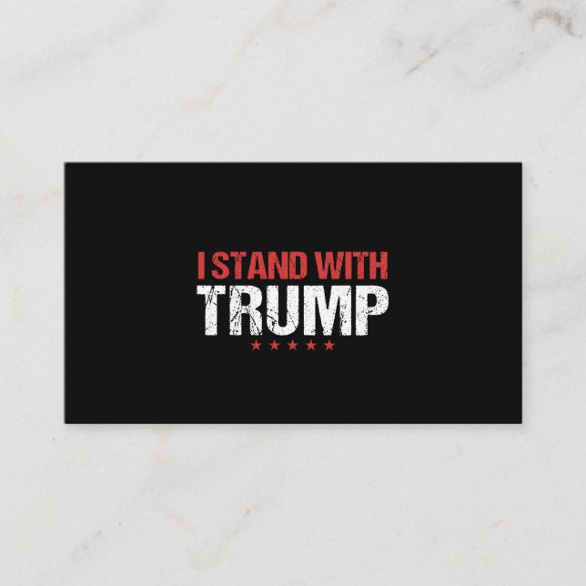 Carte De Visite Je suis avec Trump (Devant)