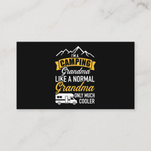 Carte De Visite Je Suis Grand-Mère De Camping