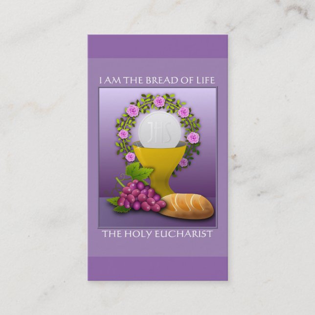 Carte De Visite Je suis le pain de la vie - Sainte Eucharistie (Devant)