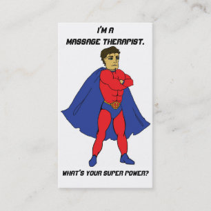 Carte De Visite Je suis massothérapeute. Quel est ton super pouvoi