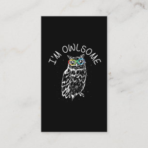 Carte De Visite Je suis Owlsome Sunglasses fantastique cadeau Owl 