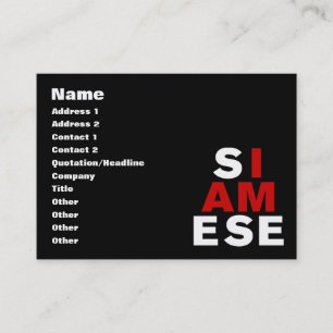 CARTE DE VISITE JE SUIS SIAMÈNE