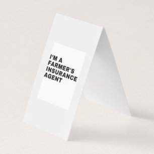 CARTE DE VISITE JE SUIS UN AGENT D'ASSURANCE AGRICOLE