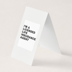 CARTE DE VISITE JE SUIS UN AGENT D'ASSURANCE-VIE AUTORISÉ