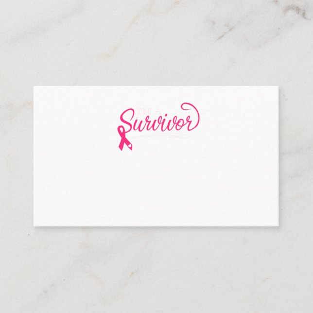 Carte De Visite Je suis un survivant de la sensibilisation au canc (Devant)