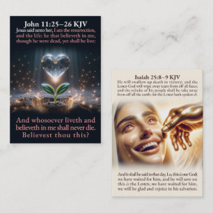 Carte De Visite Jean 11:25–26 et Jean 11:25–26 KJV Card Box